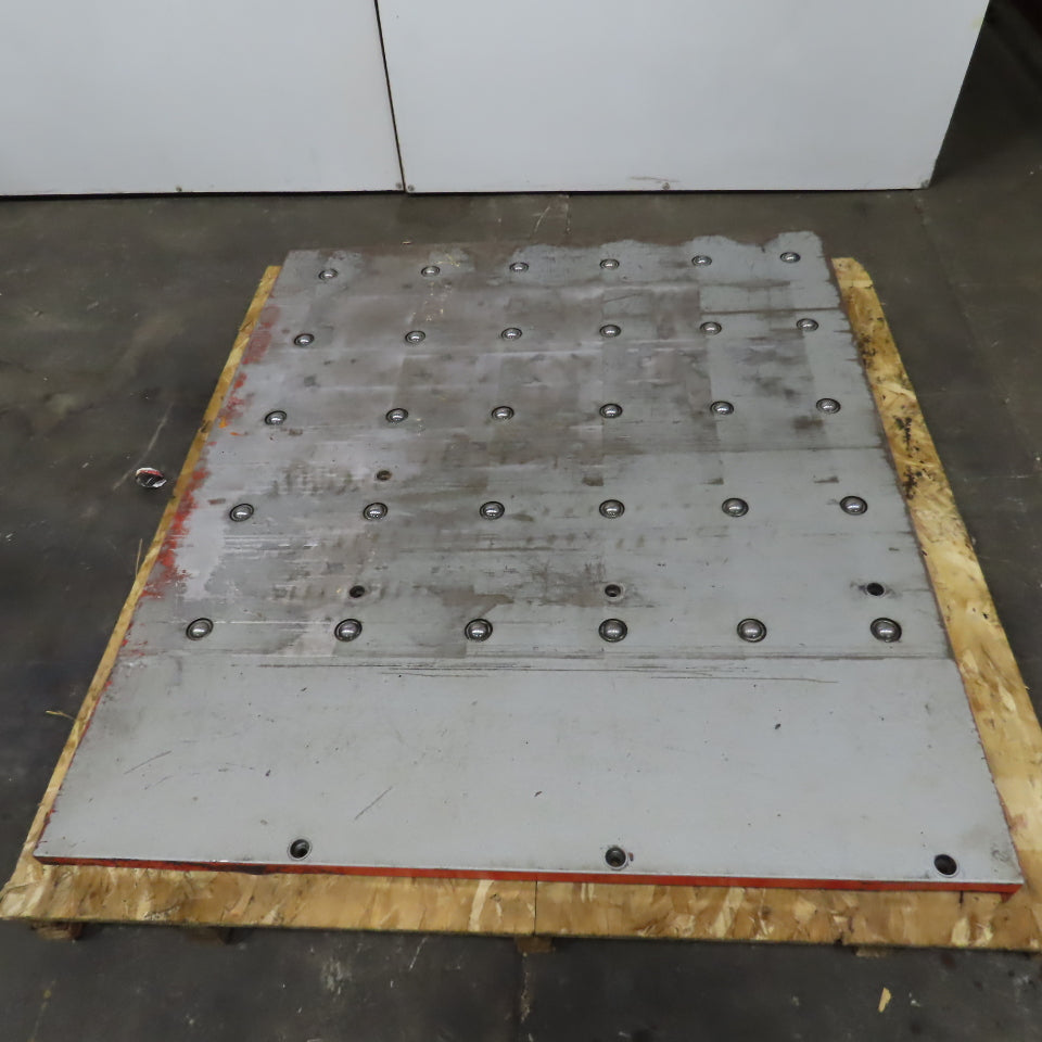 46-3/4" x 40" Ball Transfer Table From Amada LCE-645 Laser