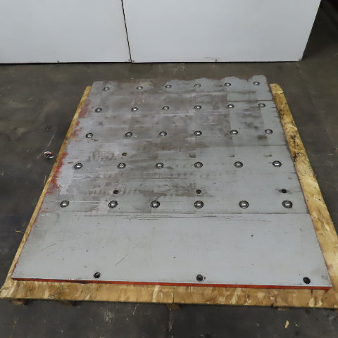 46-3/4" x 40" Ball Transfer Table From Amada LCE-645 Laser