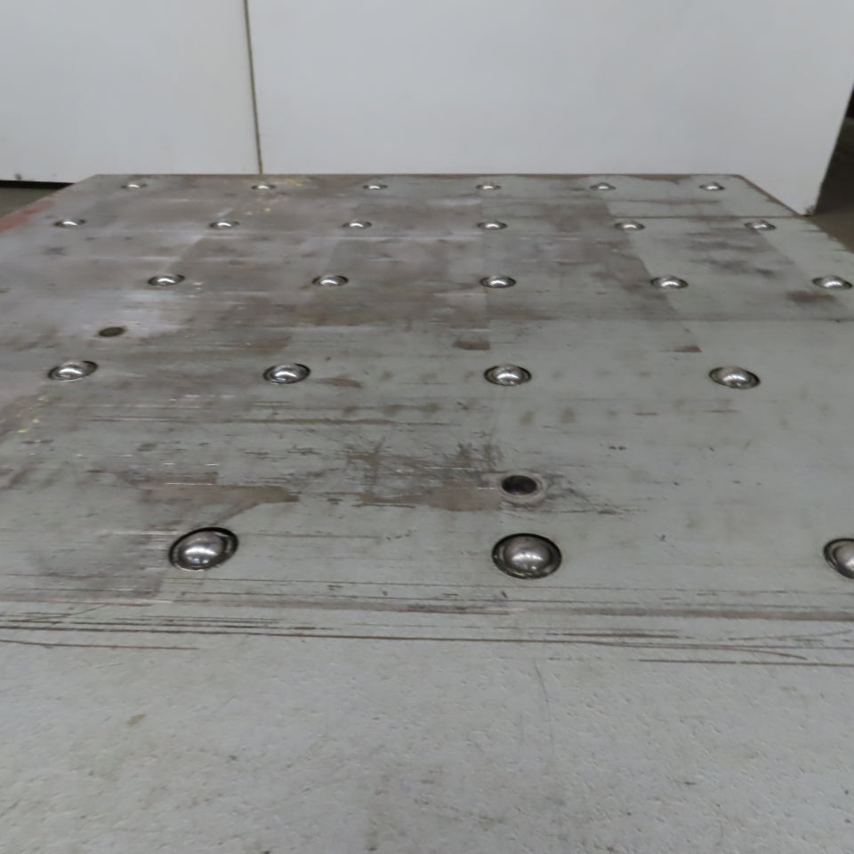 46-3/4" x 40" Ball Transfer Table From Amada LCE-645 Laser