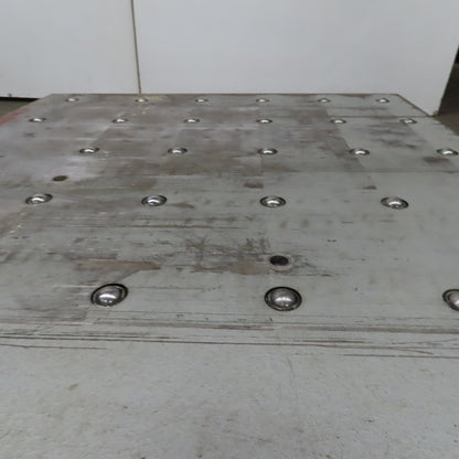 46-3/4" x 40" Ball Transfer Table From Amada LCE-645 Laser