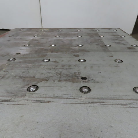 46-3/4" x 40" Ball Transfer Table From Amada LCE-645 Laser