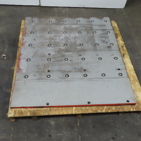 46-3/4" x 40" Ball Transfer Table From Amada LCE-645 Laser