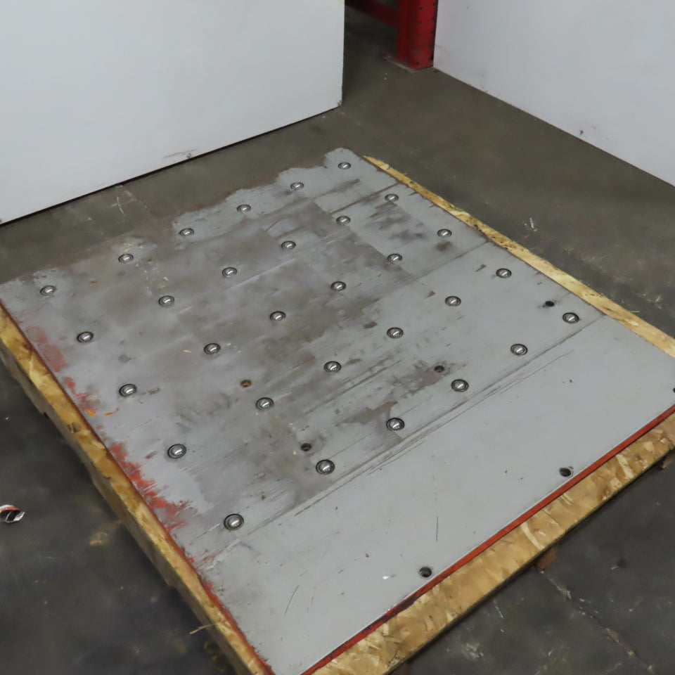 46-3/4" x 40" Ball Transfer Table From Amada LCE-645 Laser