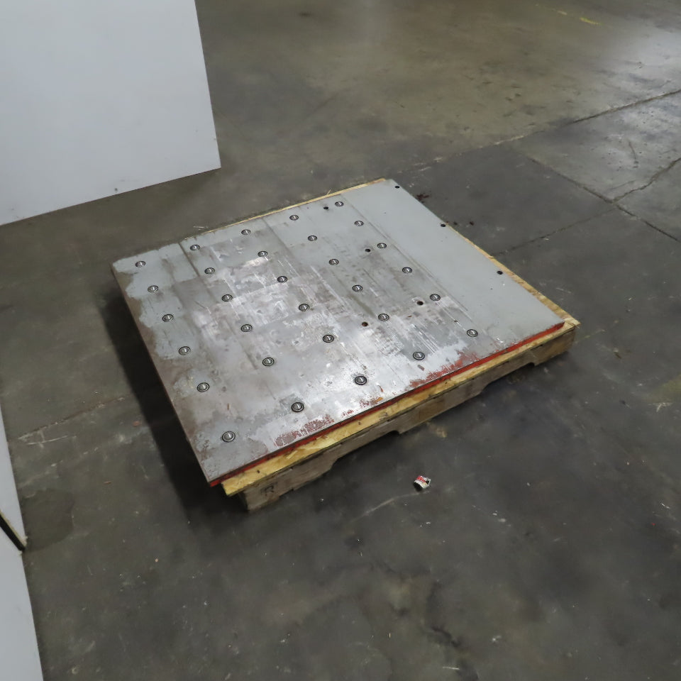 46-3/4" x 40" Ball Transfer Table From Amada LCE-645 Laser