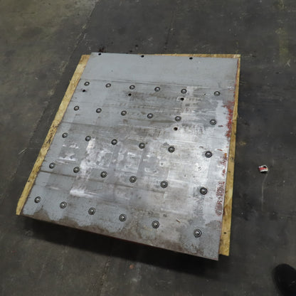 46-3/4" x 40" Ball Transfer Table From Amada LCE-645 Laser