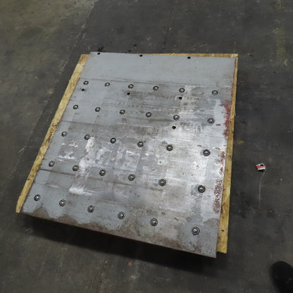 46-3/4" x 40" Ball Transfer Table From Amada LCE-645 Laser