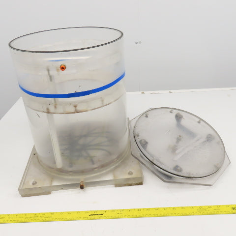 Acrylic Bubble Emission Leak Test Vacuum Chamber 20 Liter 13-1/2" x 16" Tall