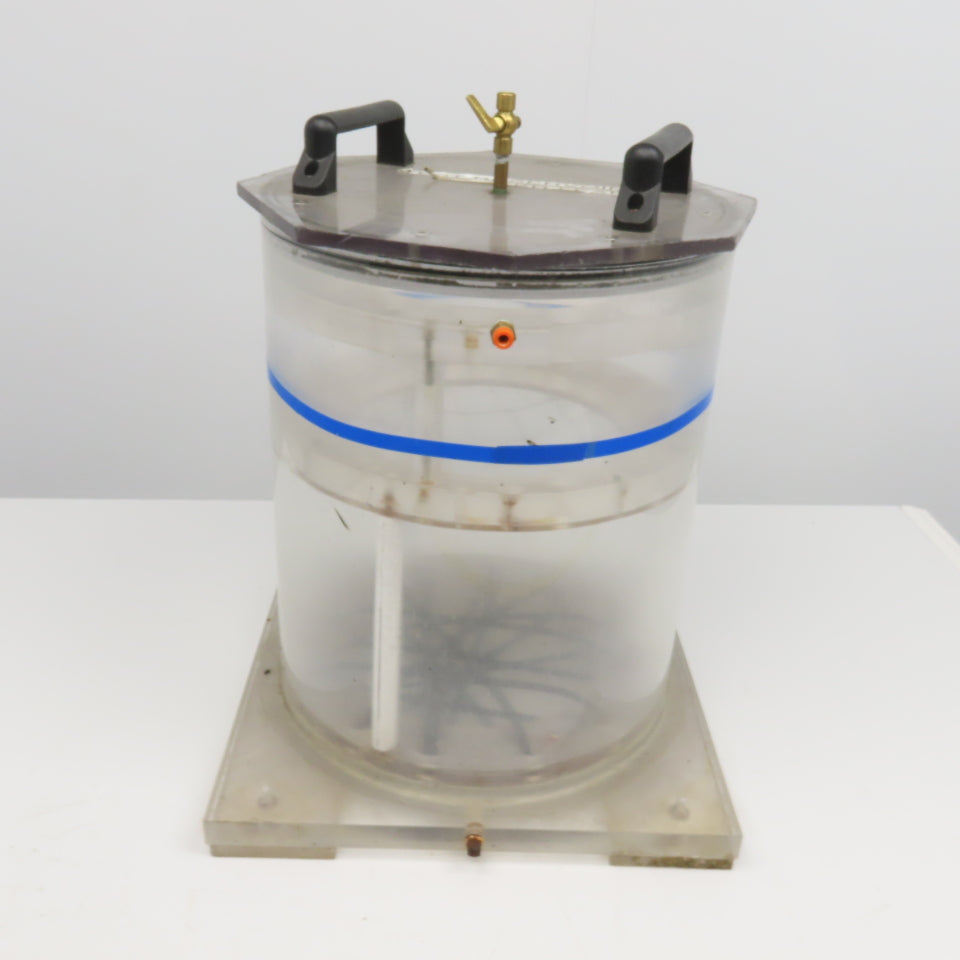 Acrylic Bubble Emission Leak Test Vacuum Chamber 20 Liter 13-1/2" x 16" Tall