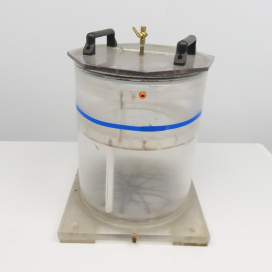 Acrylic Bubble Emission Leak Test Vacuum Chamber 20 Liter 13-1/2" x 16" Tall