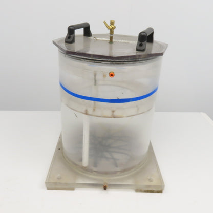 Acrylic Bubble Emission Leak Test Vacuum Chamber 20 Liter 13-1/2" x 16" Tall