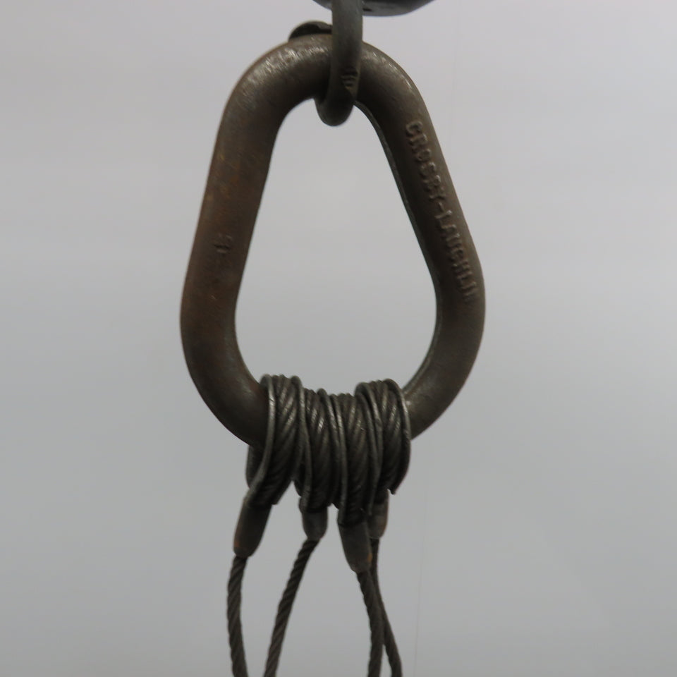 Crosby Laughlin 30" 4 Leg Wire Rope Bridle Sling Open Hooks 5/16"