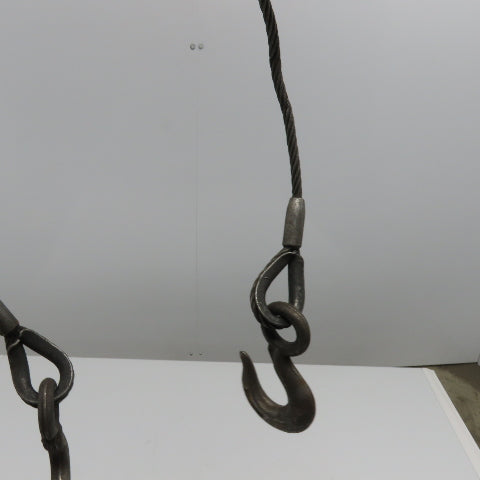 Crosby Laughlin 30" 4 Leg Wire Rope Bridle Sling Open Hooks 5/16"