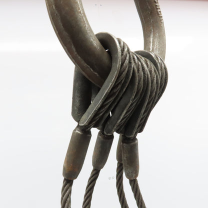 Crosby Laughlin 30" 4 Leg Wire Rope Bridle Sling Open Hooks 5/16"