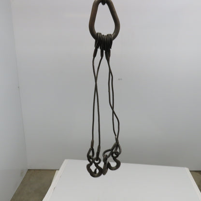 Crosby Laughlin 30" 4 Leg Wire Rope Bridle Sling Open Hooks 5/16"