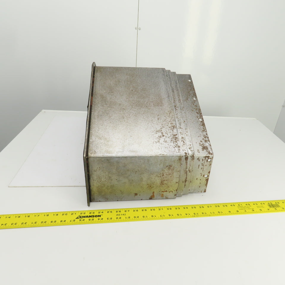 4 Section Telescopic Steel Way Cover 42" OAL x 28-1/2" W x 8" H W/3 Runs