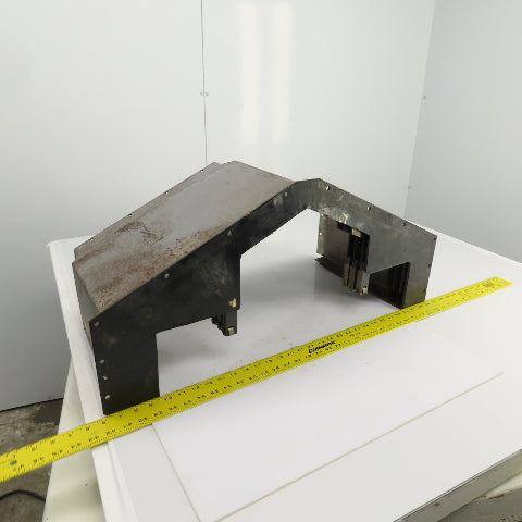 4 Section Telescopic Steel Way Cover 42" OAL x 28-1/2" W x 8" H W/3 Runs