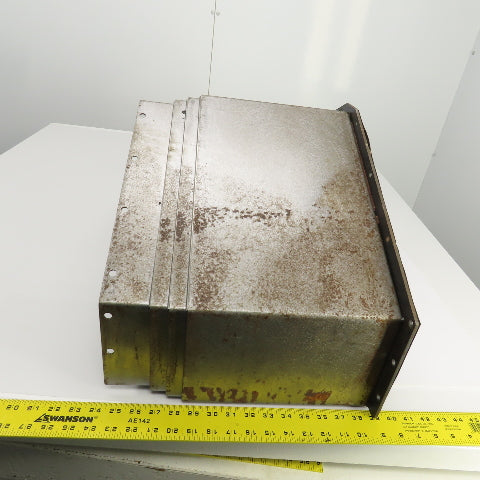 4 Section Telescopic Steel Way Cover 42" OAL x 28-1/2" W x 8" H W/3 Runs