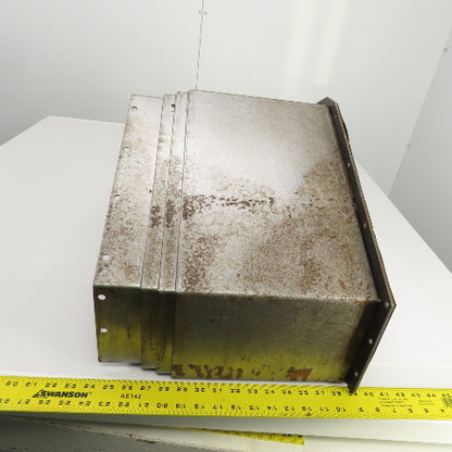 4 Section Telescopic Steel Way Cover 42" OAL x 28-1/2" W x 8" H W/3 Runs