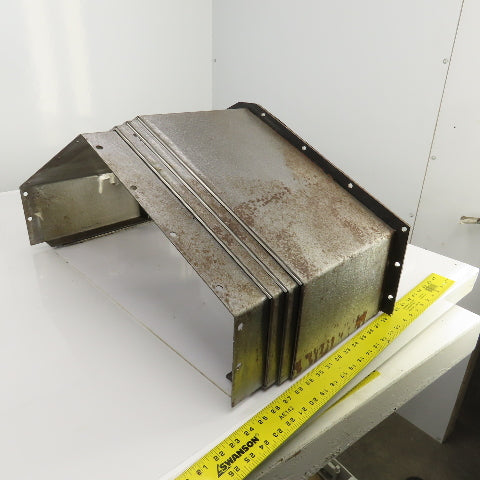 4 Section Telescopic Steel Way Cover 42" OAL x 28-1/2" W x 8" H W/3 Runs