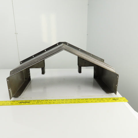 4 Section Telescopic Steel Way Cover 42" OAL x 28-1/2" W x 8" H W/3 Runs