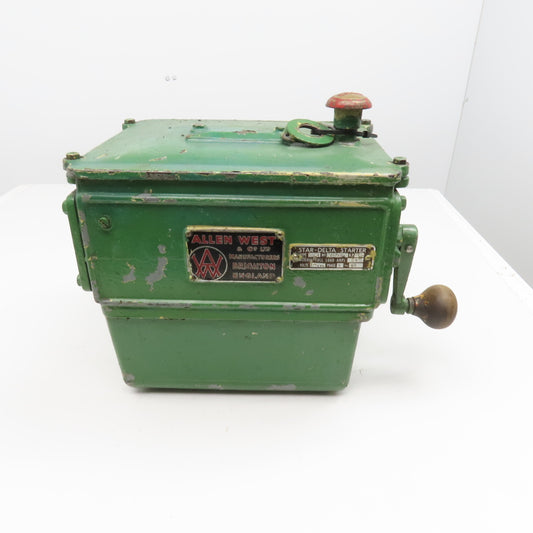 Allen West Vintage Manual Crank Style Star Delta Motor Starter 17.5/25Hp 50Hz