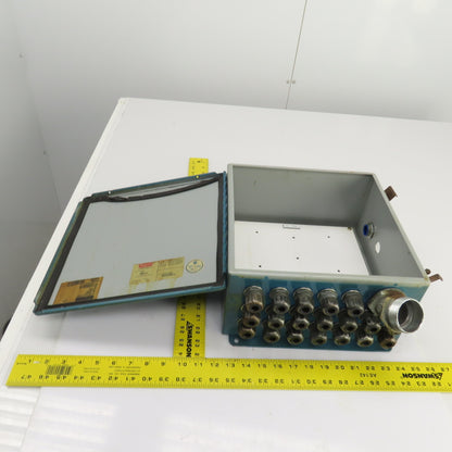 Hoffman A-1212CH 12" x 12" x 6" Wall Mount Electrical Enclosure W/Backplate