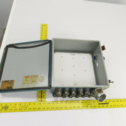 Hoffman A-1212CH 12" x 12" x 6" Wall Mount Electrical Enclosure W/Backplate