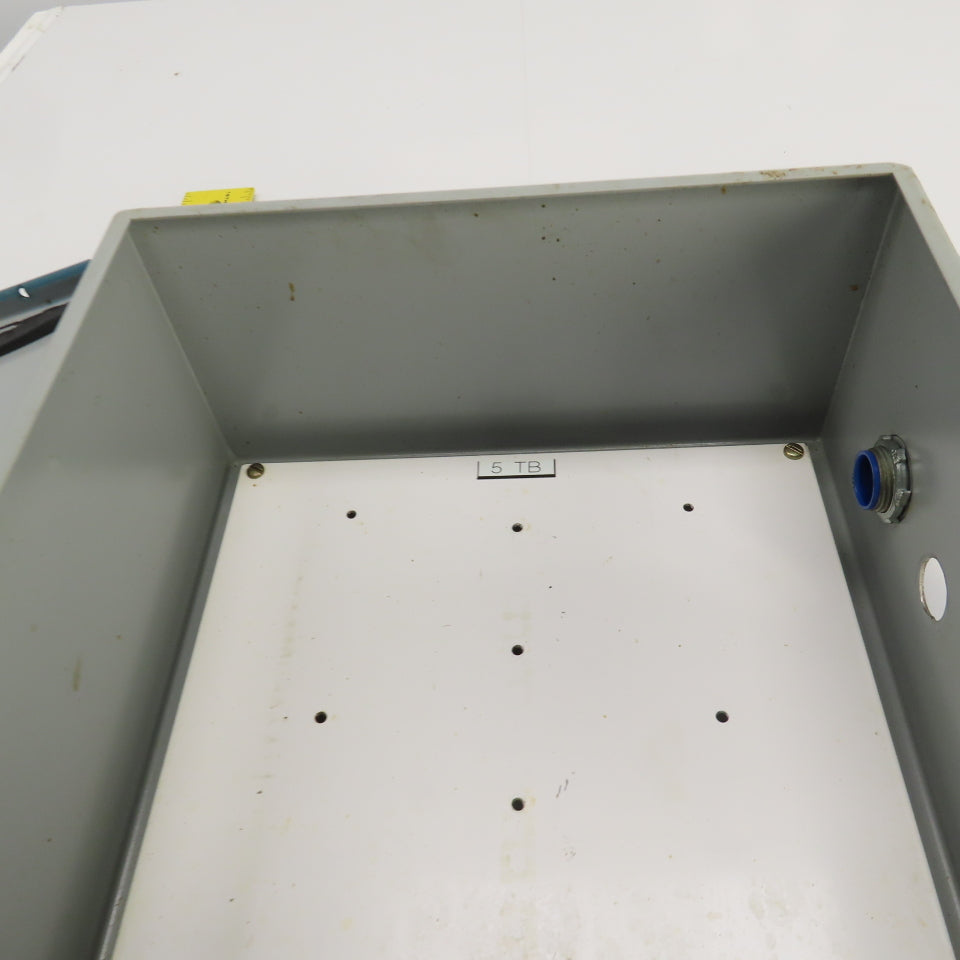 Hoffman A-1212CH 12" x 12" x 6" Wall Mount Electrical Enclosure W/Backplate