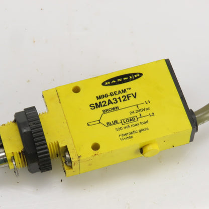Banner SM2A312FV Mini-Beam Fiber Optic Amplifier 24-240VAC