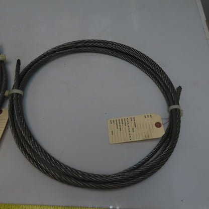 9.5mm x 5.1816m Wire Rope Steel Cable 5/9 Lot or 2