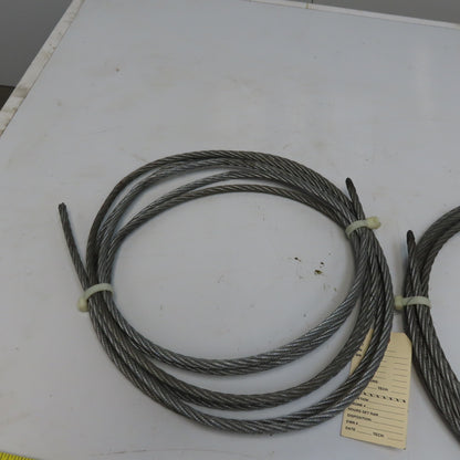 9.5mm x 5.1816m Wire Rope Steel Cable 5/9 Lot or 2