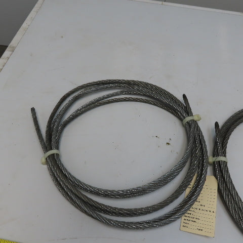 9.5mm x 5.1816m Wire Rope Steel Cable 5/9 Lot or 2