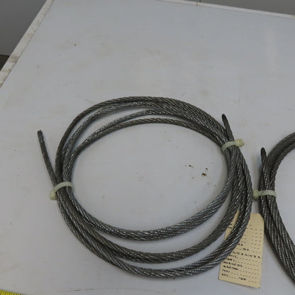 9.5mm x 5.1816m Wire Rope Steel Cable 5/9 Lot or 2