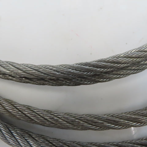 9.5mm x 5.1816m Wire Rope Steel Cable 5/9 Lot or 2