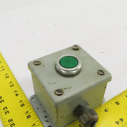 Allen Bradley 800T-A Ser T Green Momentary Contact Push Button 3-1/2x3-1/2" Enc