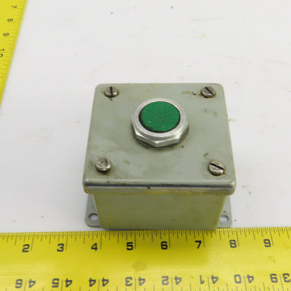 Allen Bradley 800T-A Ser T Green Momentary Contact Push Button 3-1/2x3-1/2" Enc