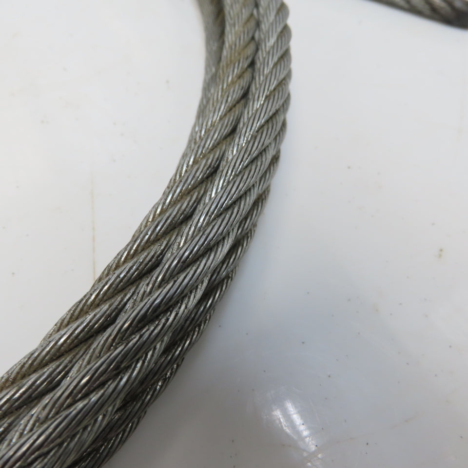 9.5mm x 6.4008m (21Ft) Wire Rope Steel Cable 5/9