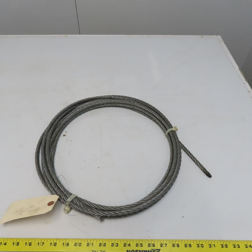 9.5mm x 6.4008m (21Ft) Wire Rope Steel Cable 5/9