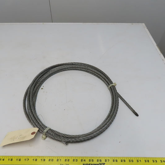 9.5mm x 6.4008m (21Ft) Wire Rope Steel Cable 5/9