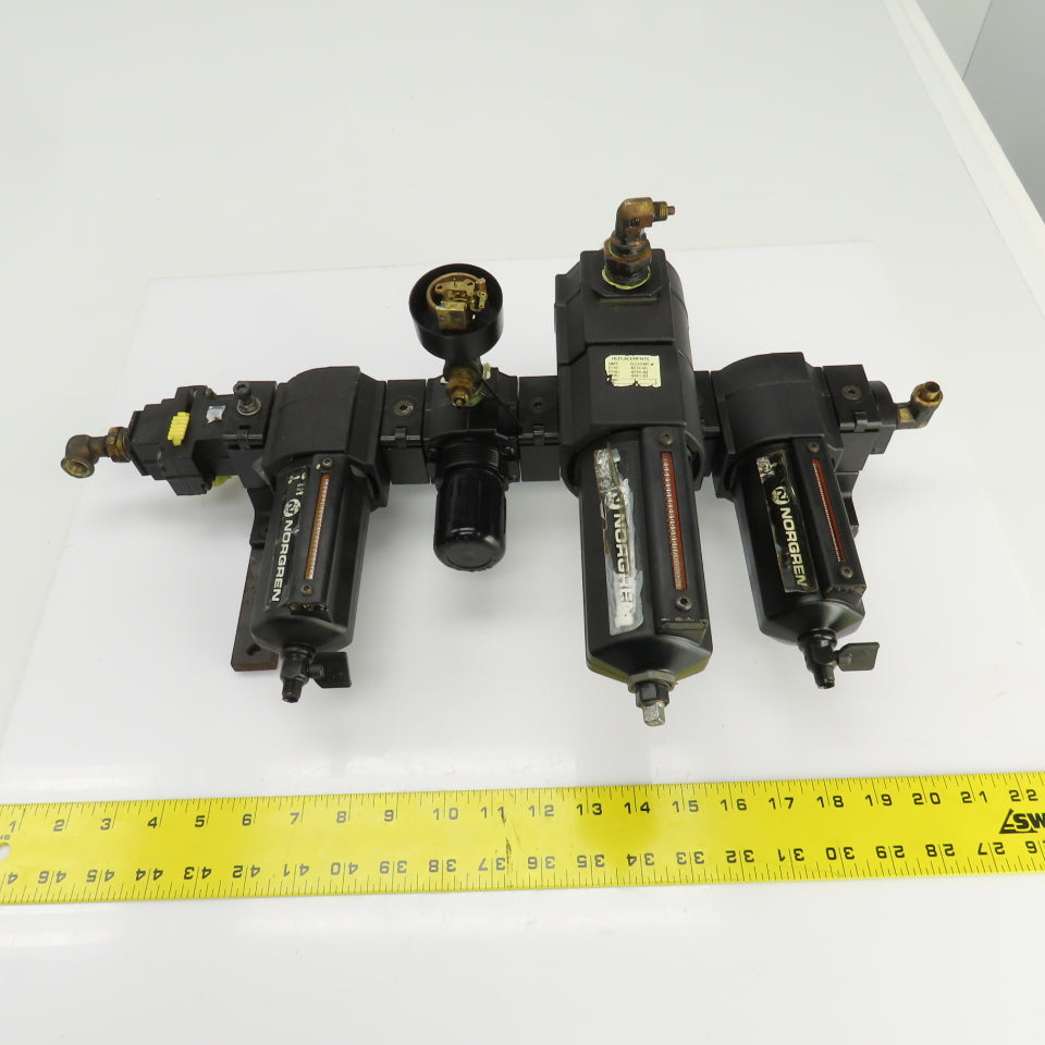 Norgren L74C-3AP-QDN Pneumatic Air Regulator Filter Lubricator Assembl ...