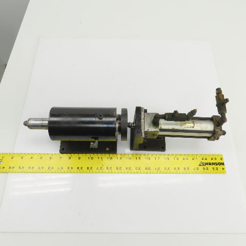 Pneumatic Cylinder Actuated Locking Pin Assembly 3" Stroke 1/2" Pin