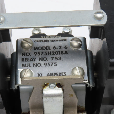 Cutler Hammer 9575H2018A 6-2-6 600V 10A Relay 115V Coil