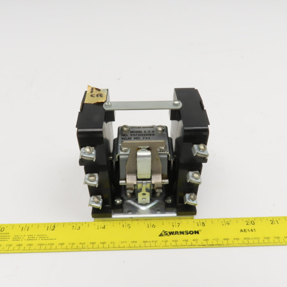 Cutler Hammer 9575H2018A 6-2-6 600V 10A Relay 115V Coil