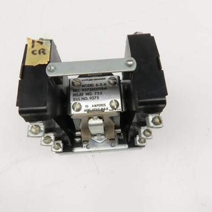 Cutler Hammer 9575H2018A 6-2-6 600V 10A Relay 115V Coil