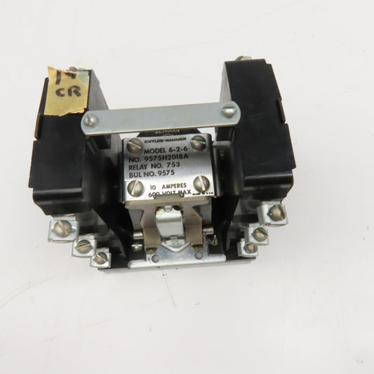 Cutler Hammer 9575H2018A 6-2-6 600V 10A Relay 115V Coil