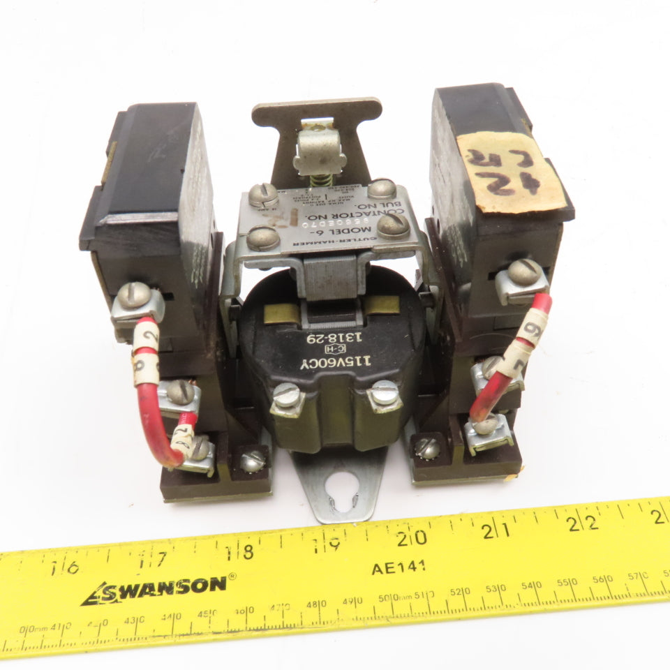 Cutler Hammer 9560ED70 Model 6 600V 18A Contactor Relay 115V Coil NEMA Size 0