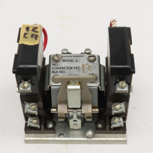 Cutler Hammer 9560ED70 Model 6 600V 18A Contactor Relay 115V Coil NEMA Size 0
