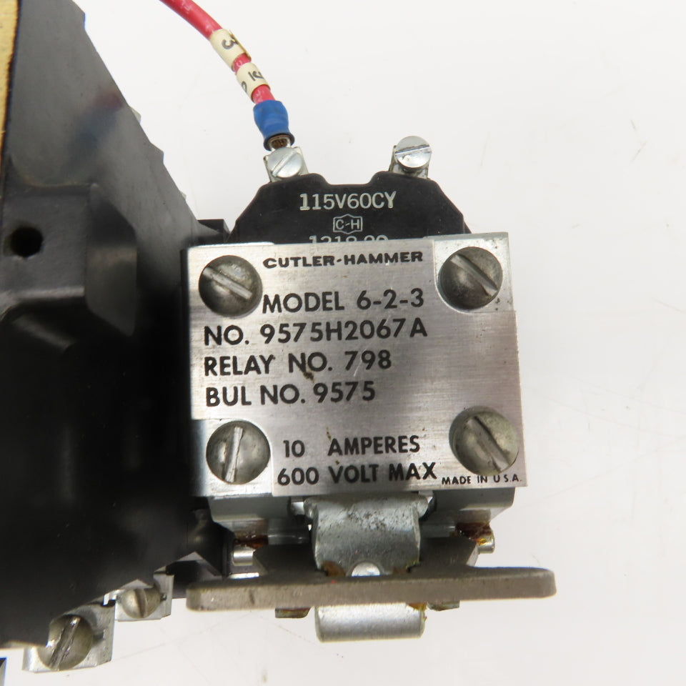 Cutler Hammer 9575H2067A Bul 9575 600V 10A Contactor Relay 115V Coil