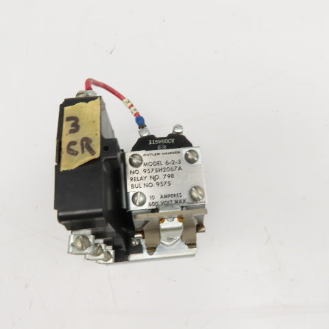 Cutler Hammer 9575H2067A Bul 9575 600V 10A Contactor Relay 115V Coil