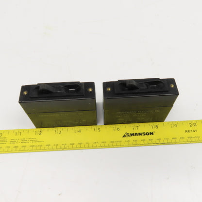 Heinemann 40-719B 15A 115V 60Hz Single Pole Breaker Lot Of 2